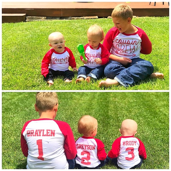 Other - 🆕Personalized Kids Cousin Crew Raglan Tees